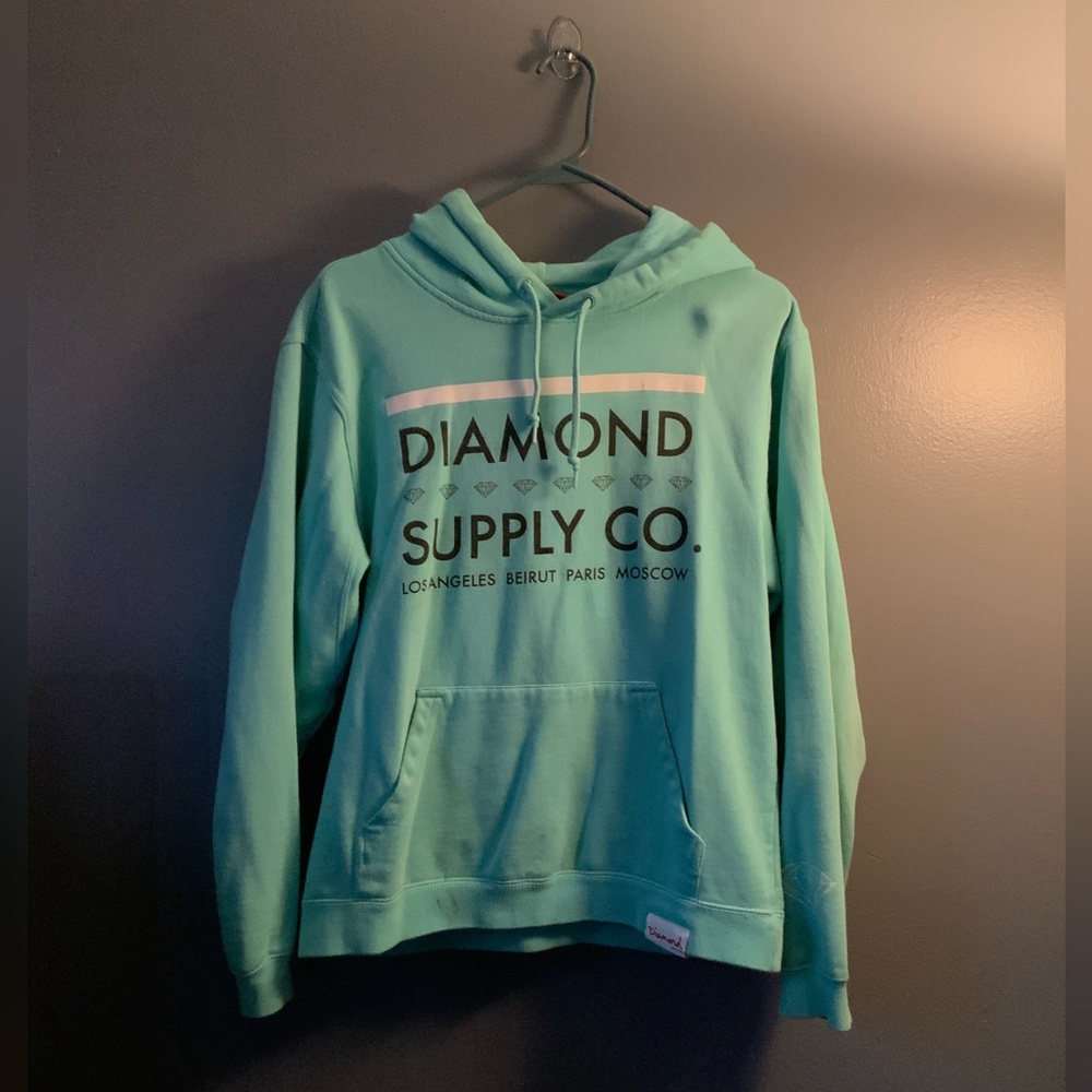 Diamond Supply Co. Teal Hoodie Sweatshirt